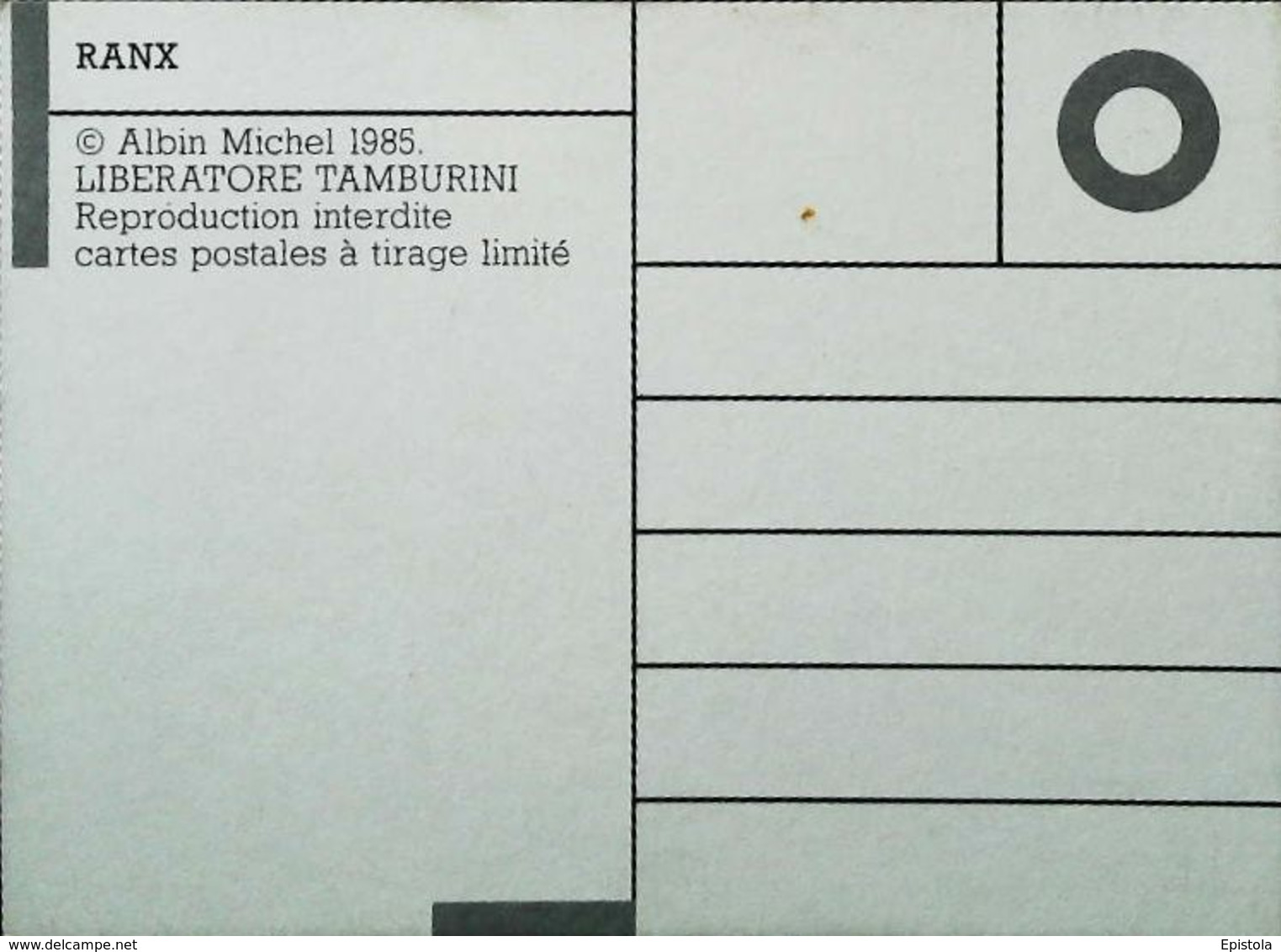 Carte Postale RANXEROX - Illustration Liberatore Tamburini  Ranxerox   1985   Tirage Limité - Ranxerox