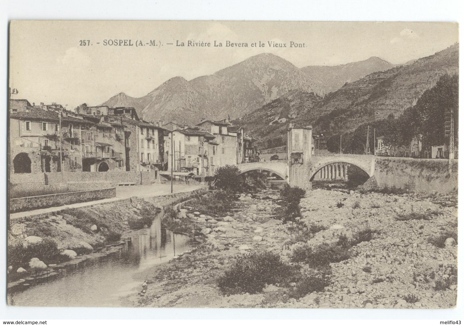 06/CPA - Sospel - Riviere La Bevera Et Le Vieux Pont - Sospel