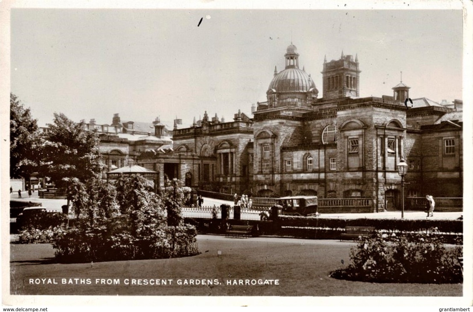 Royal Baths From Crescent Gardens, Harrogate, Yorkshire - Posted 1938 From Harrogate With Stamp - Harrogate