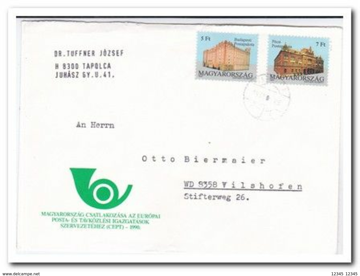1991, Letter From Tapolca To Vilshofen Germany - Storia Postale