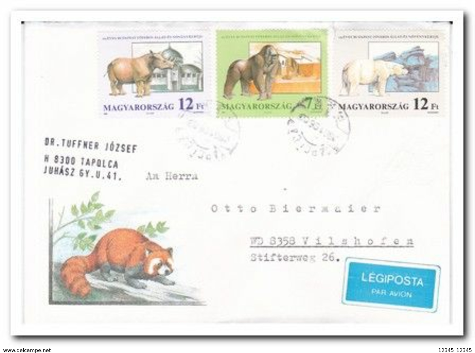 1991, 2 Letters From Tapolca To Vilshofen Germany - Storia Postale