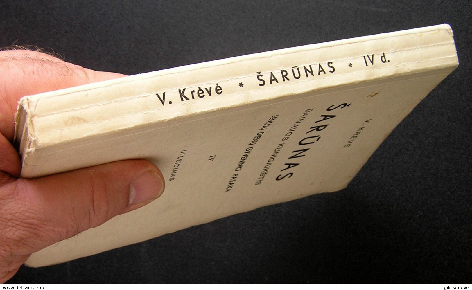 Lithuanian Book / Šarūnas IV T. V. Krėvė 1939 - Cultura