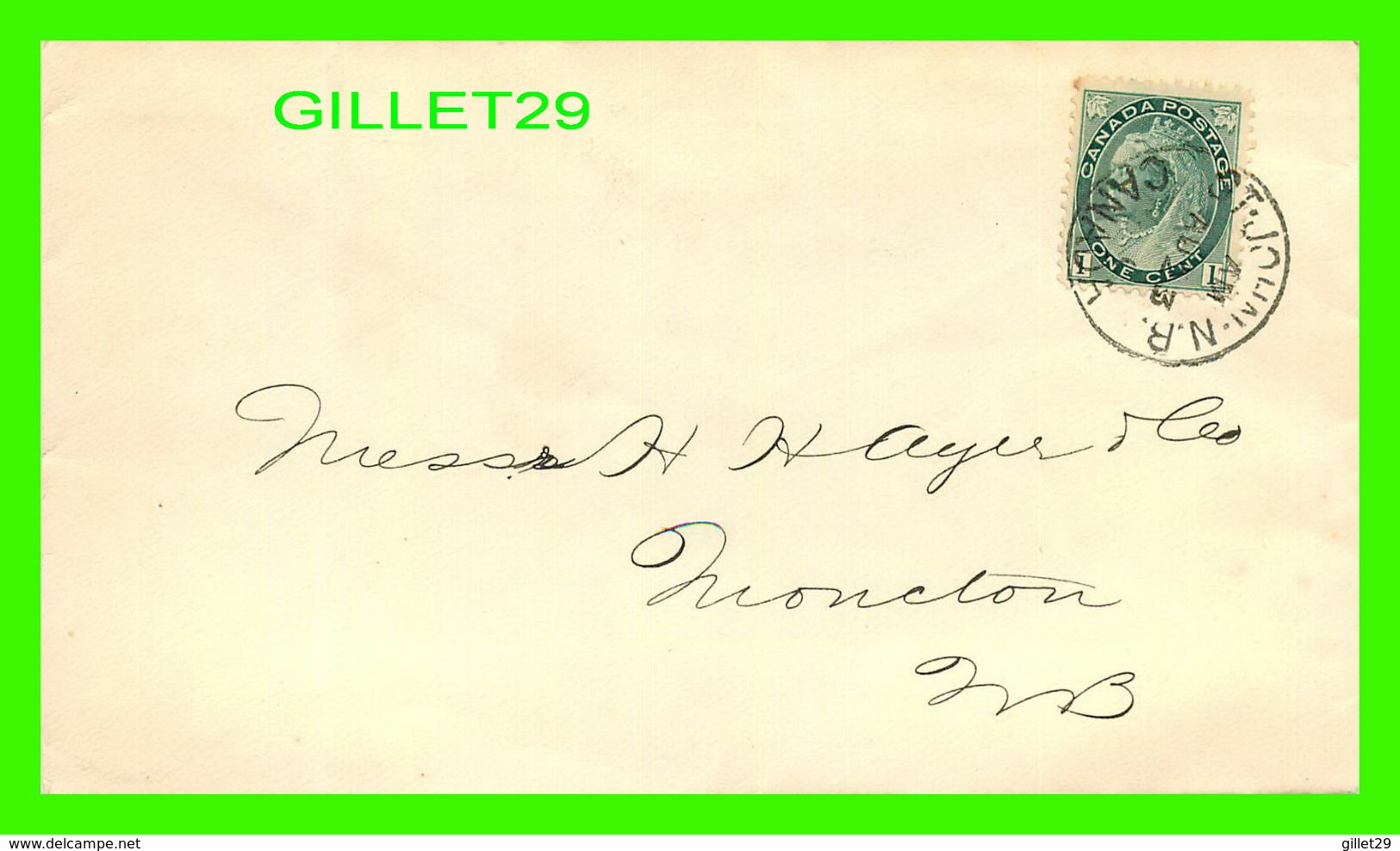 CANADA - ENTIERS POSTAUX 1899 - FROM ST JOHN, NB - VICTORIA STAMP ONE CENT -- - Other & Unclassified