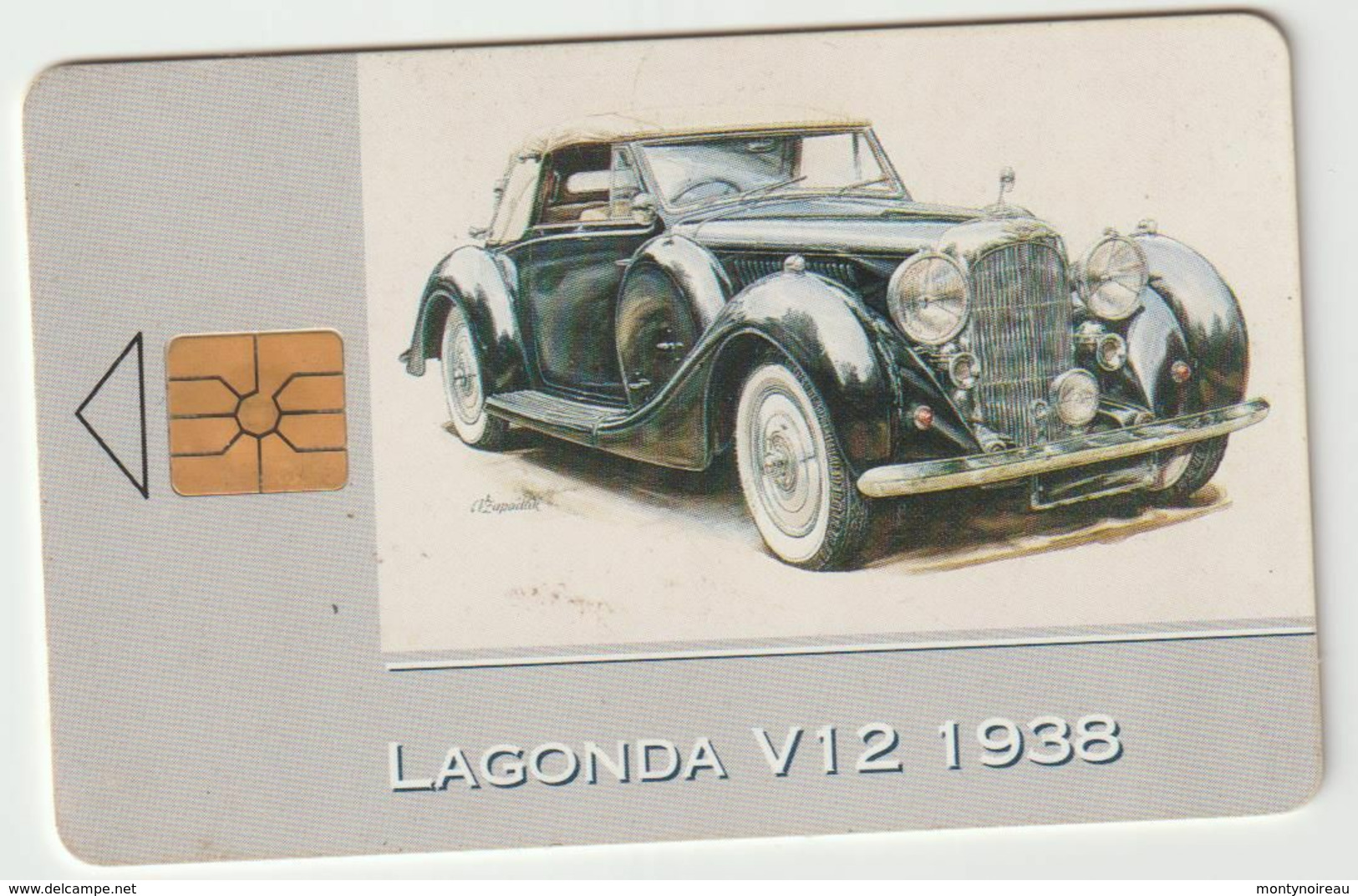 Télécarte  Tchéquie :   Voiture , Automobile  Lagonda  V12  1938 - Tchécoslovaquie