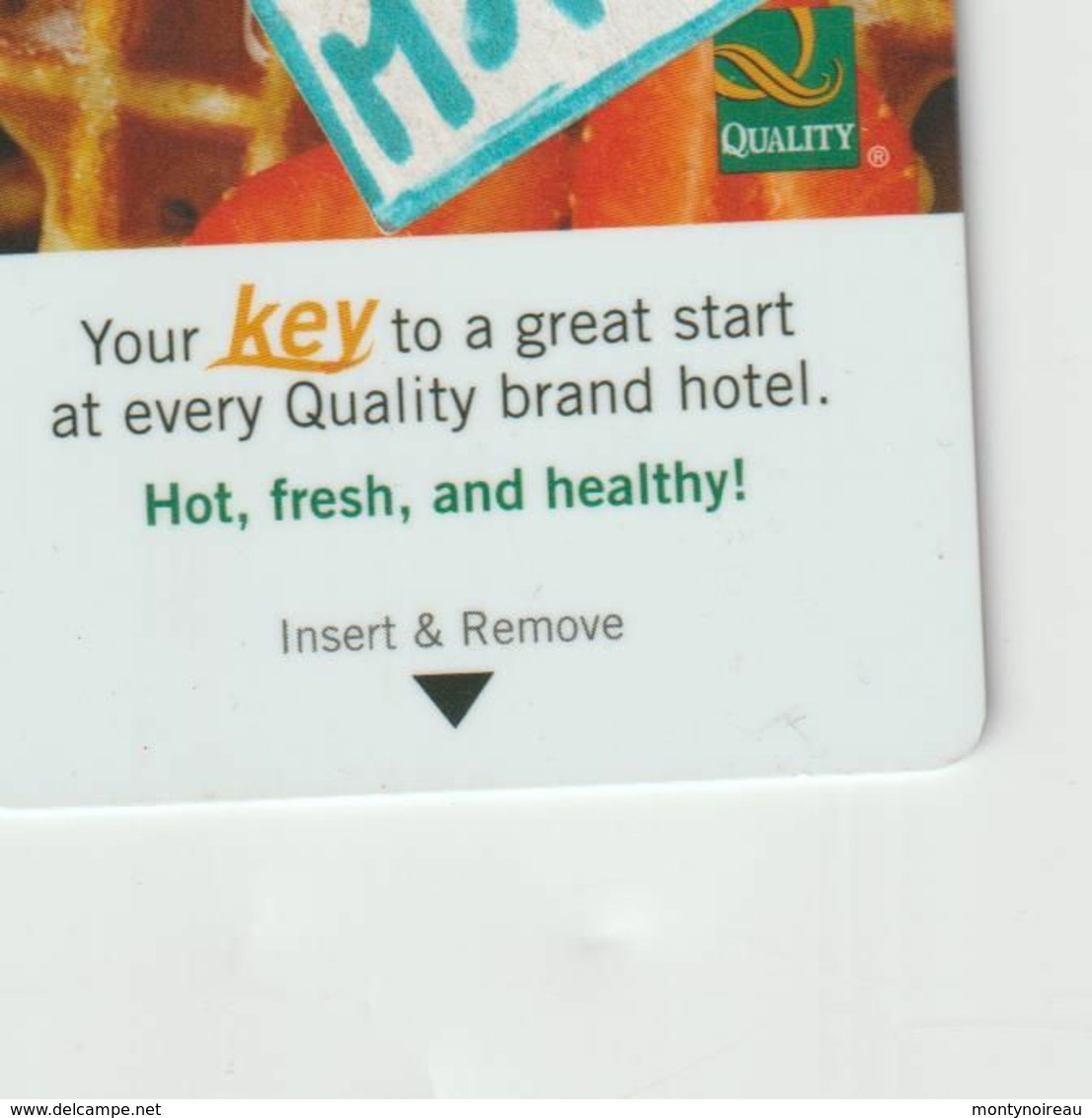 Télécarte - Carte  Clés D ' Hôtel :  Q. Breakfast , Your  Key   , Quality - Hotelsleutels