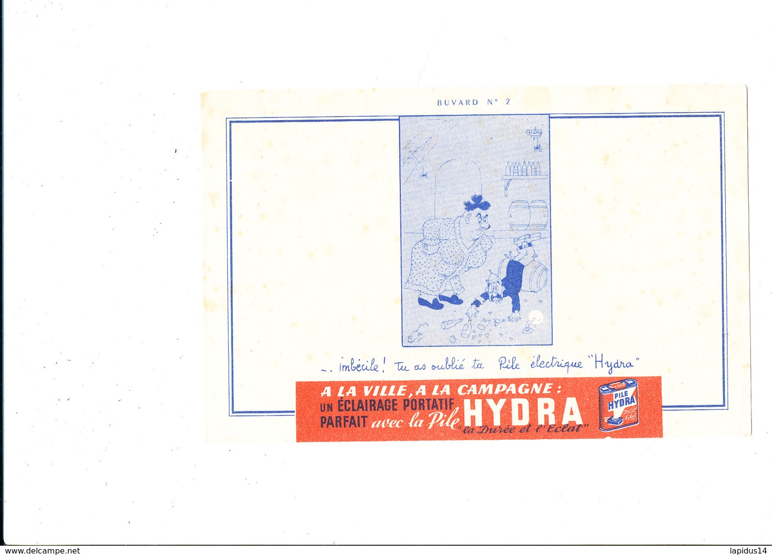 BU 1858 /   BUVARD     -  PILE HYDRA - Batterie