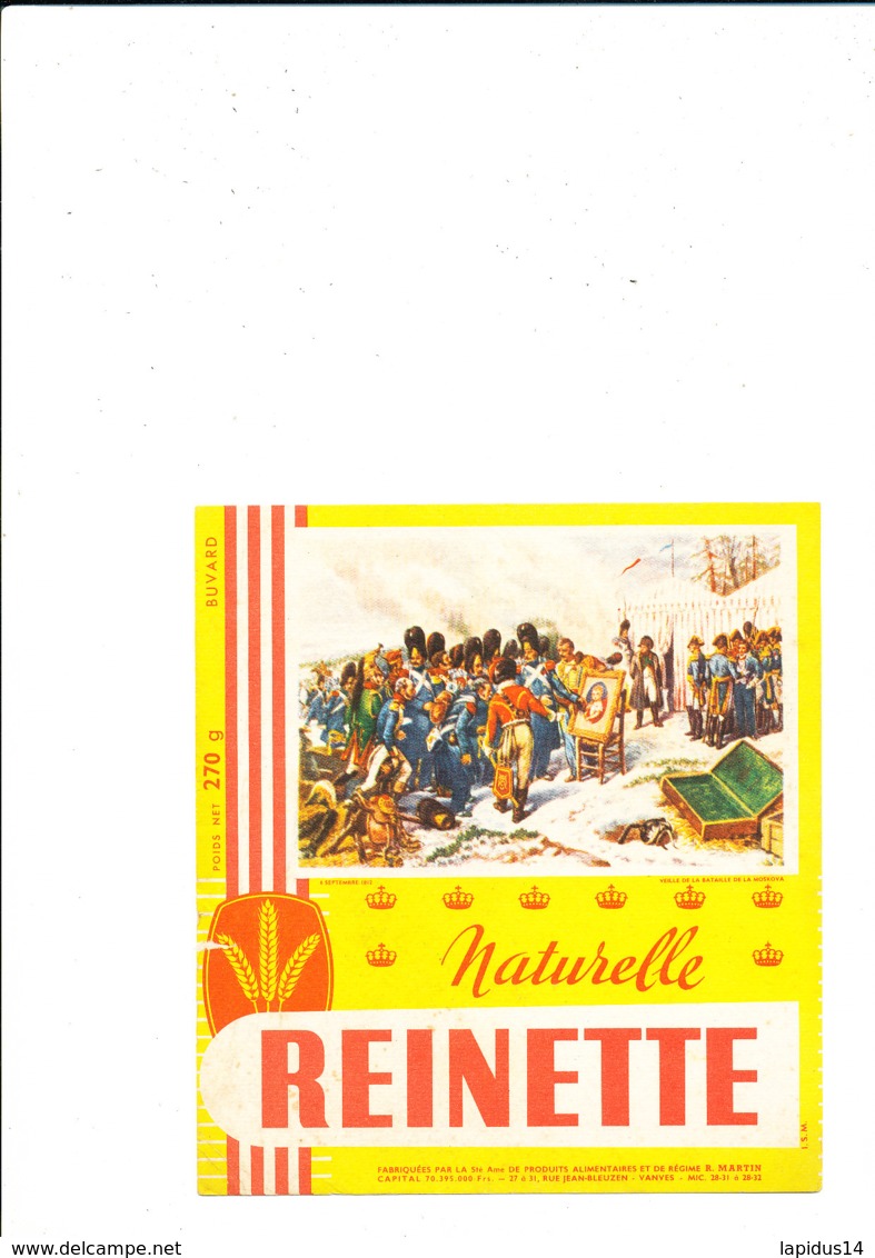 BU 1943  /   BUVARD     BISCOTTES    REINETTE     VEILLE DE LA BATAILLE DE LA MOSKOVA - Biscottes
