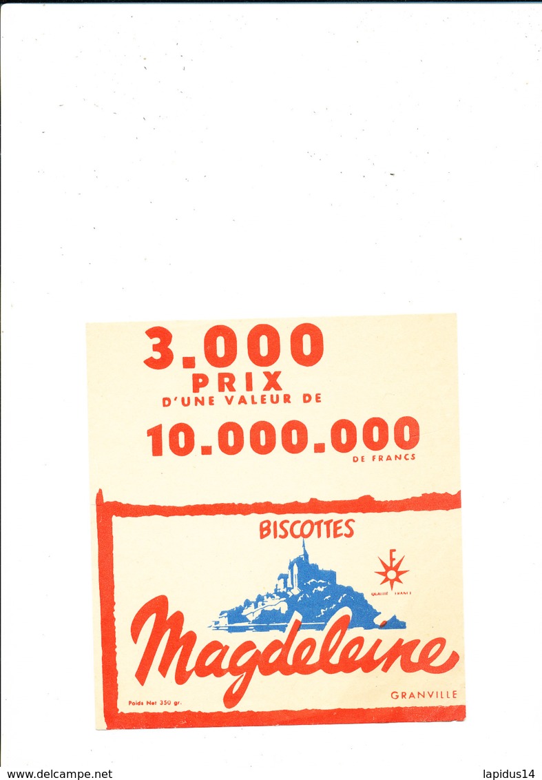 BU 1948  /   BUVARD     BISCOTTES     MAGDELEINE    3000 PRIX - Biscottes