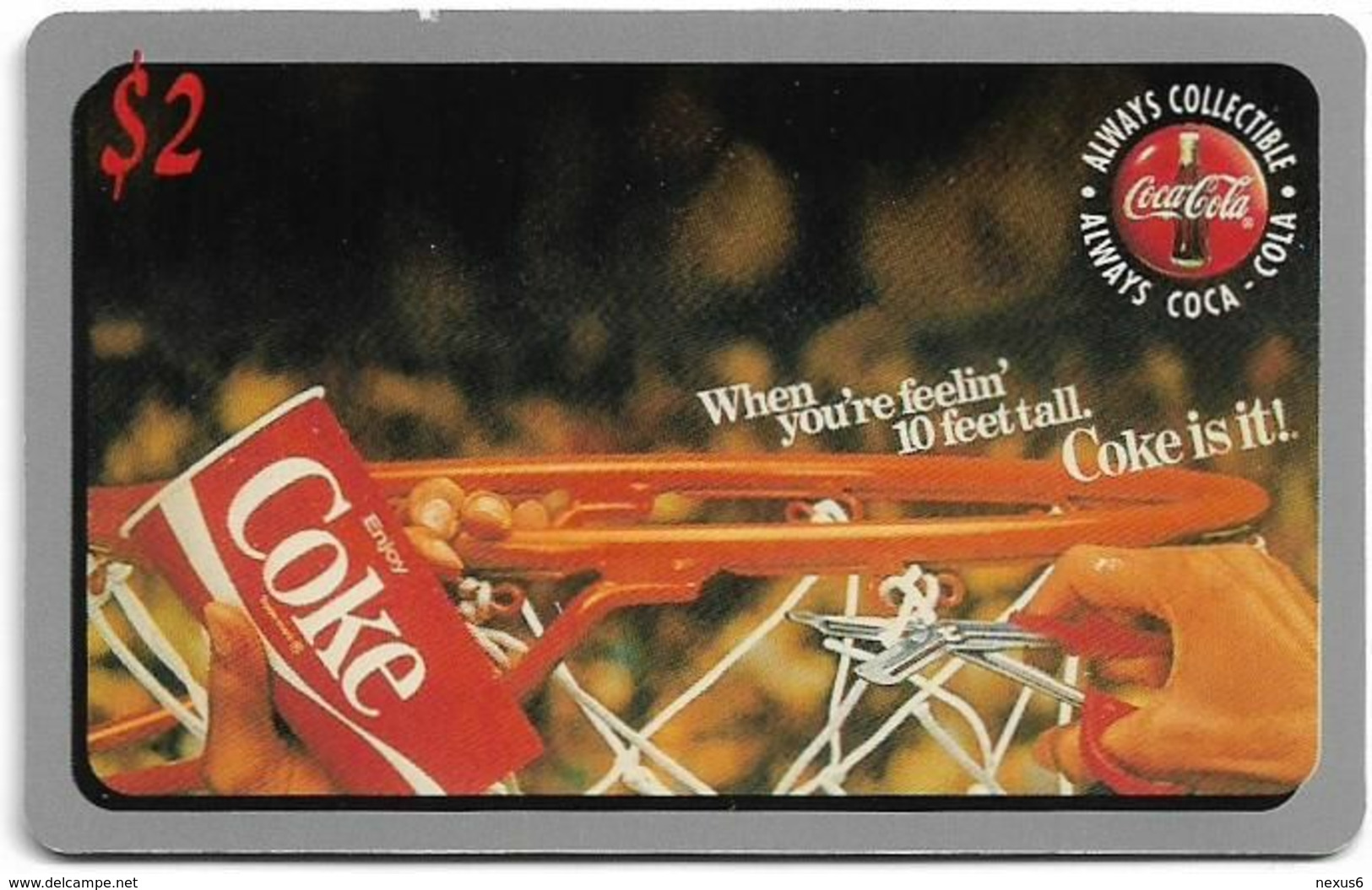 USA - Sprint - Coca Cola Score Board '95 - SBI-446 - Coca Cola Adv. #5, Remote Mem. 2$, 12.1995, 7.100ex, Mint - Sprint