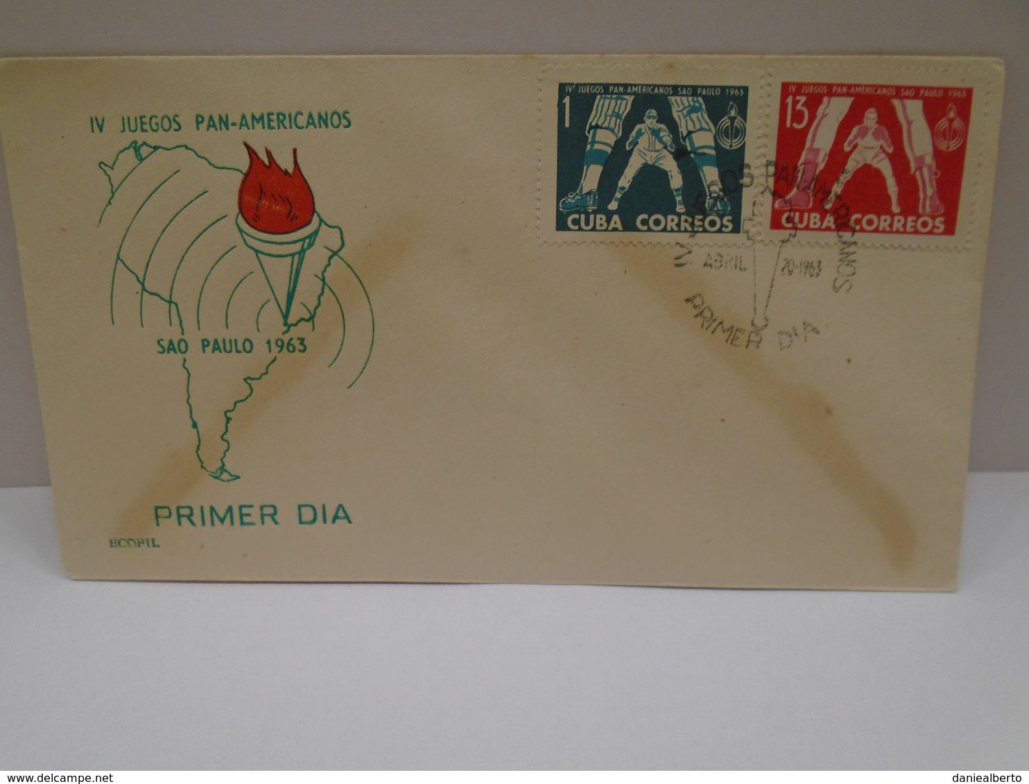 Cuba,Primer Dia,IV Juegos PAN-AMERICANOS En SAO PAULO 1963, Sin Circular En Excelente Condiciones. - Portomarken