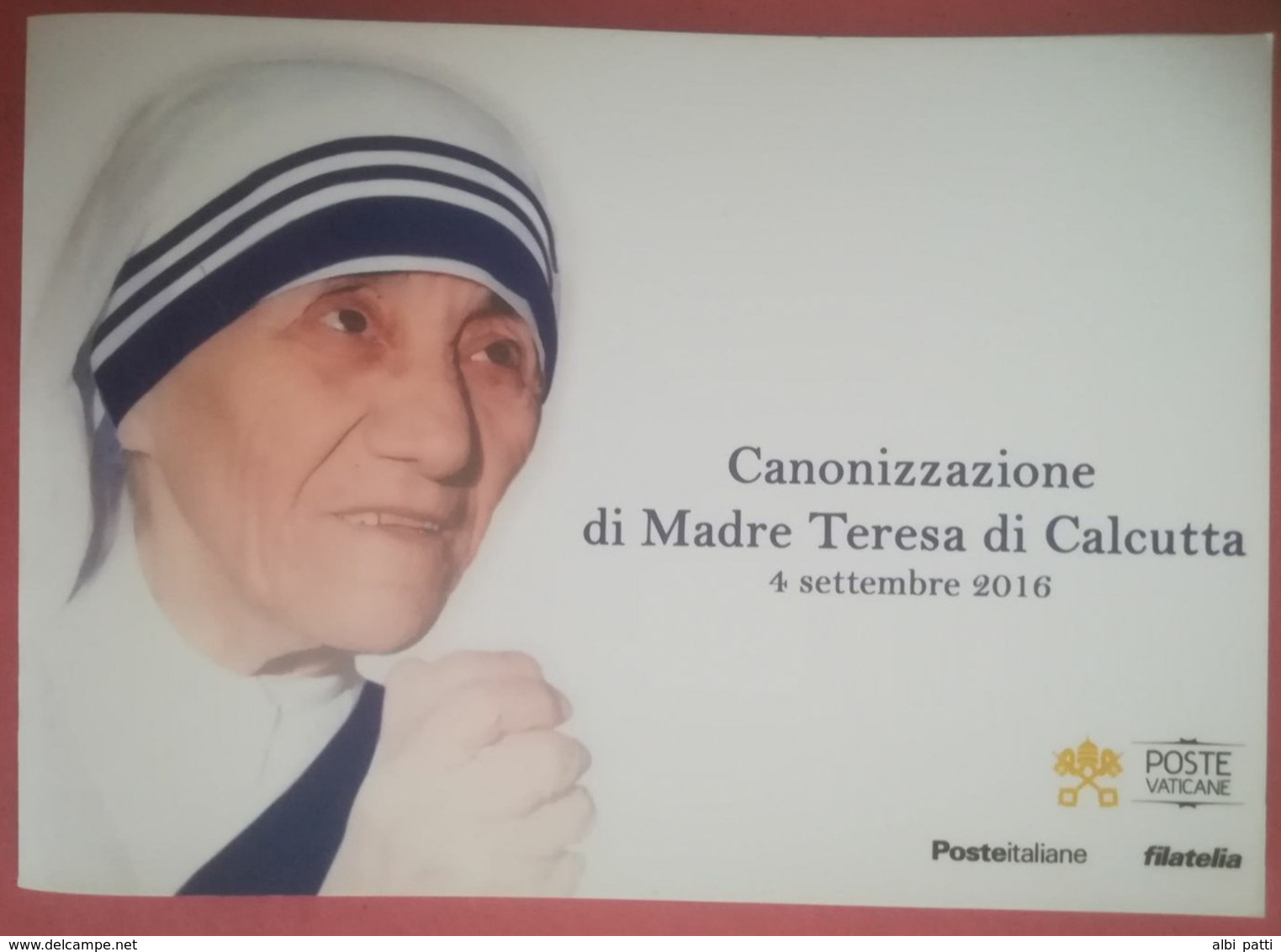 CITTA' DEL VATICANO - FOLDER 2016 MADRE TERESA DI CALCUTTA - EMISSIONE CONGIUNTA CON L'ITALIA - Libretti