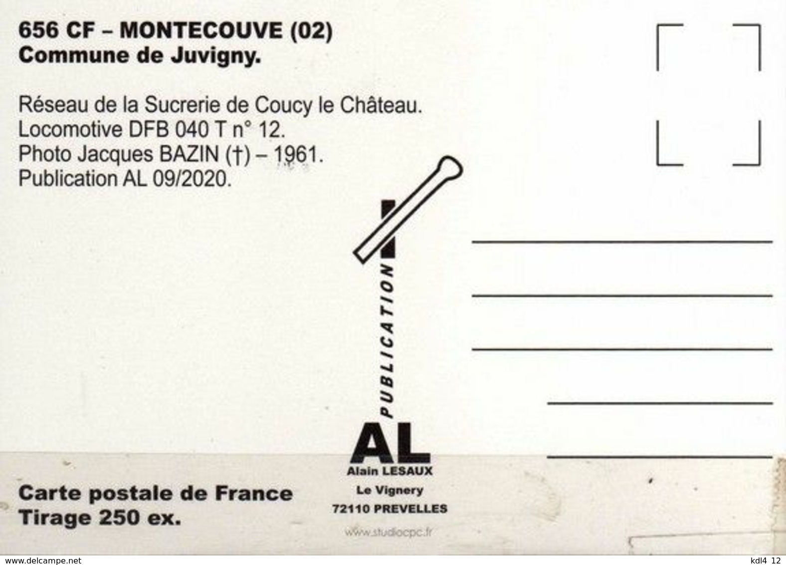 AL - Lot de 15 cartes postales modernes ferroviaires - Région 2 - Nord - Série 9/2020