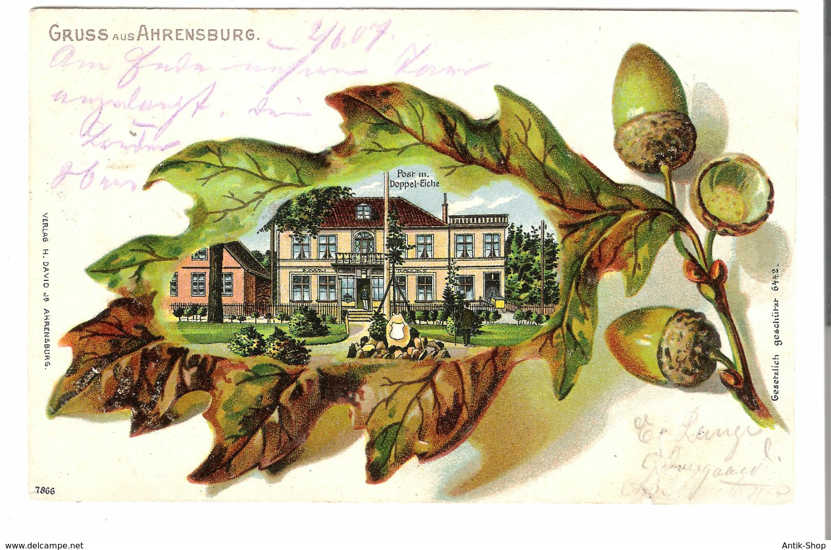 Gruss Aus Ahrensburg  V. 1907 (4409) - Ahrensburg