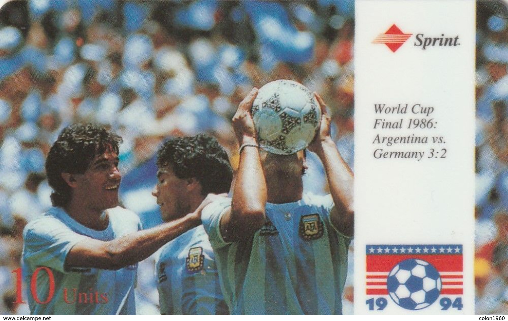 ESTADOS UNIDOS. FOOTBALL. World Cup Final 1986 - ARGENTINA. 04-94. US-Sprint-US-94 08. (210) - Sprint