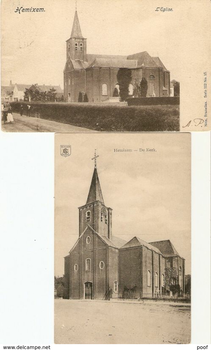 Hemixem / Hemiksem :  Kerk / Eglise ---- 2 Kaarten - Hemiksem