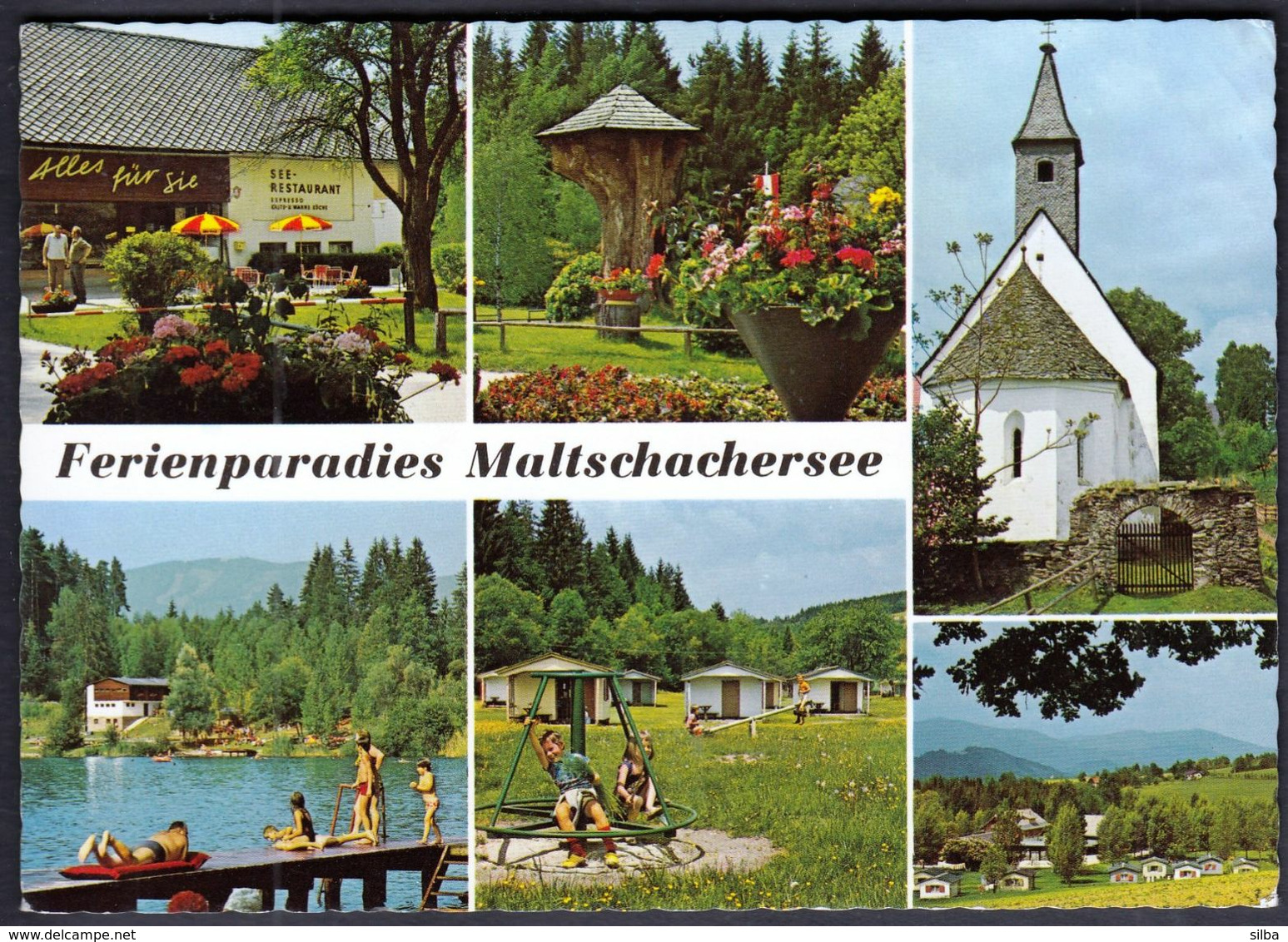 Austria Ferienparadies Maltschachersee, Bei Feldkirchen In Kärnten / Lake, Camping, Restaurant, Church / Multi View - Feldkirchen In Kärnten