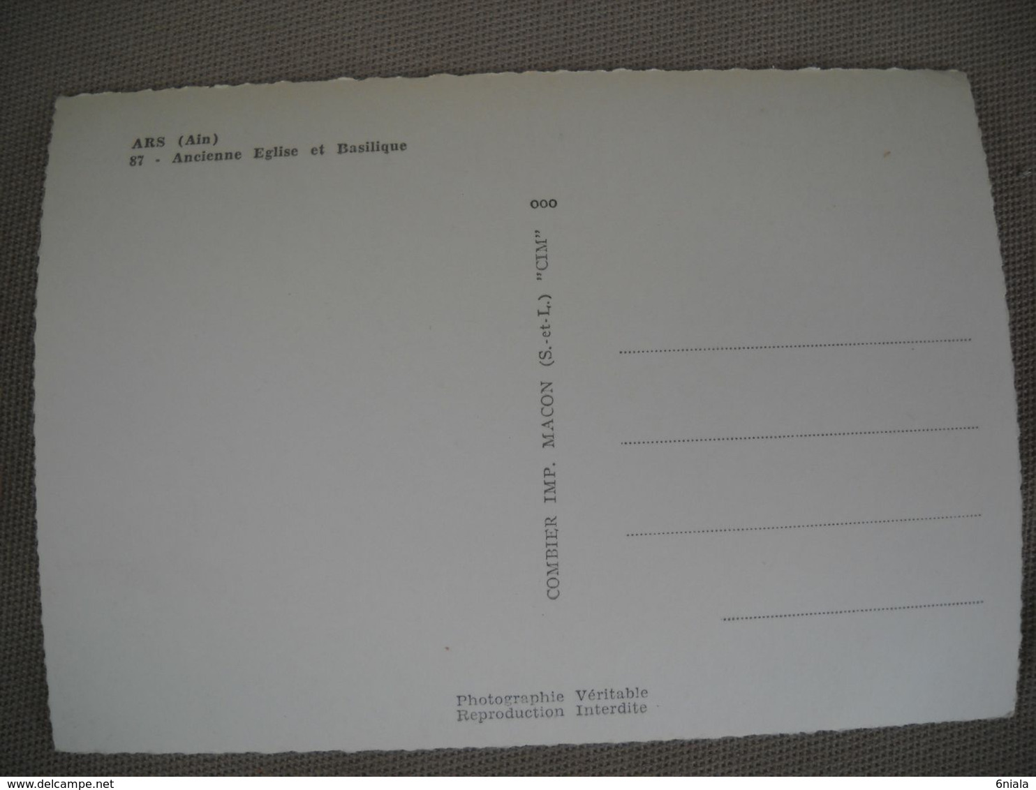 2155  Carte Postale     ARS Sur FORMANS  ANCIENNE EGLISE Et BASILIQUE    (scan Recto-verso)     01 Ain - Ars-sur-Formans
