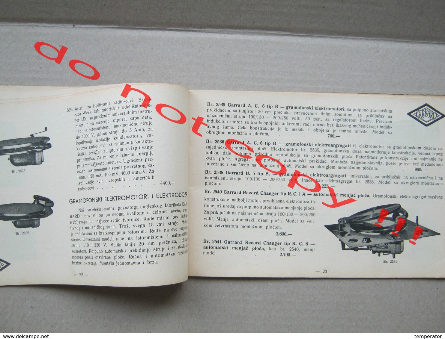 " VIKING " ( 1939 ) / RADIO KATALOG SASTAVNIH DELOVA I PRIBORA with price list - Kingdom of Yugoslavia