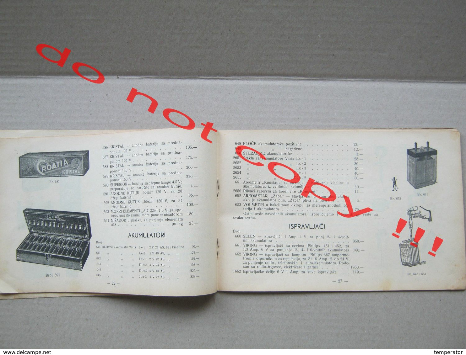 " VIKING " ( 1939 ) / RADIO KATALOG SASTAVNIH DELOVA I PRIBORA with price list - Kingdom of Yugoslavia