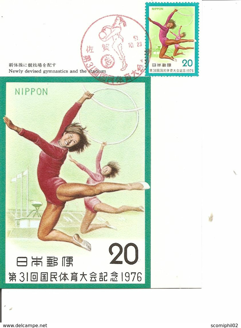 Japon - Gymnastique ( CM De 1976 à Voir) - Maximumkaarten