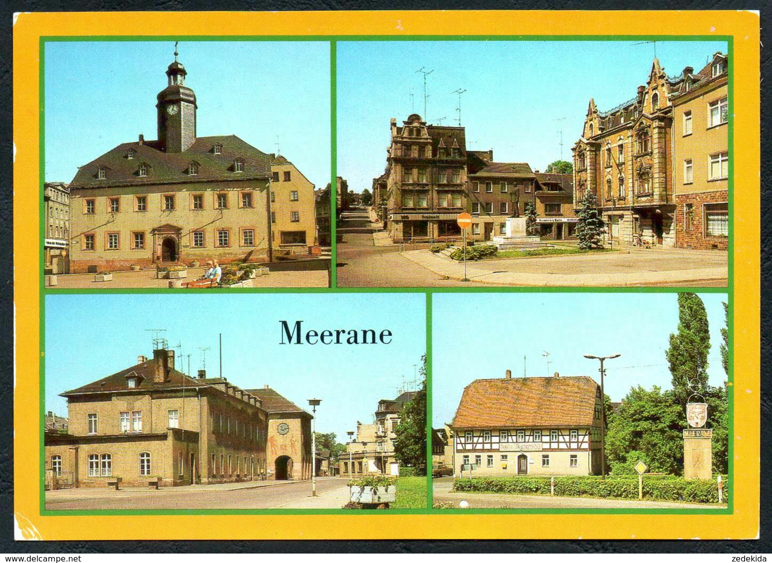 D9555 - Meerane Gasthof Schwanefeld Bahnhof Rathaus - Bild Und Heimat Reichenbach - Meerane