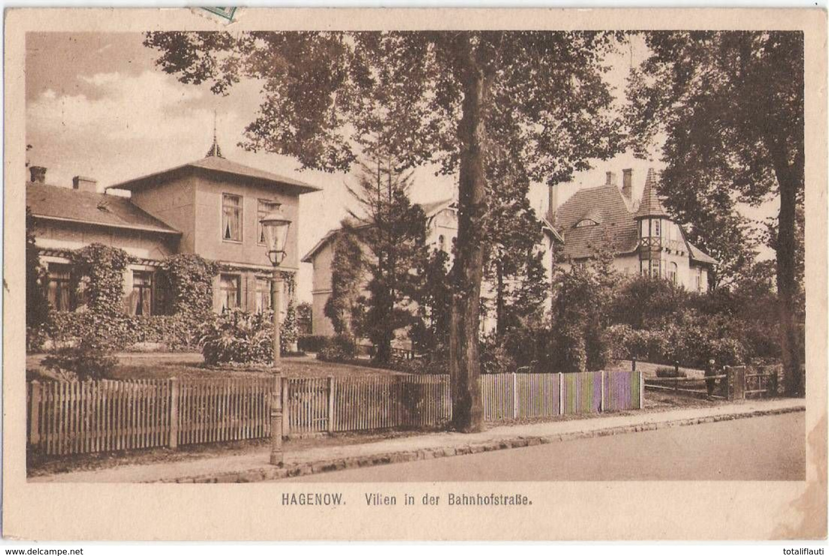 HAGENOW Mecklenburg Villen In Der Bahnhofstrasse 19.1.1919 Gelaufen - Hagenow