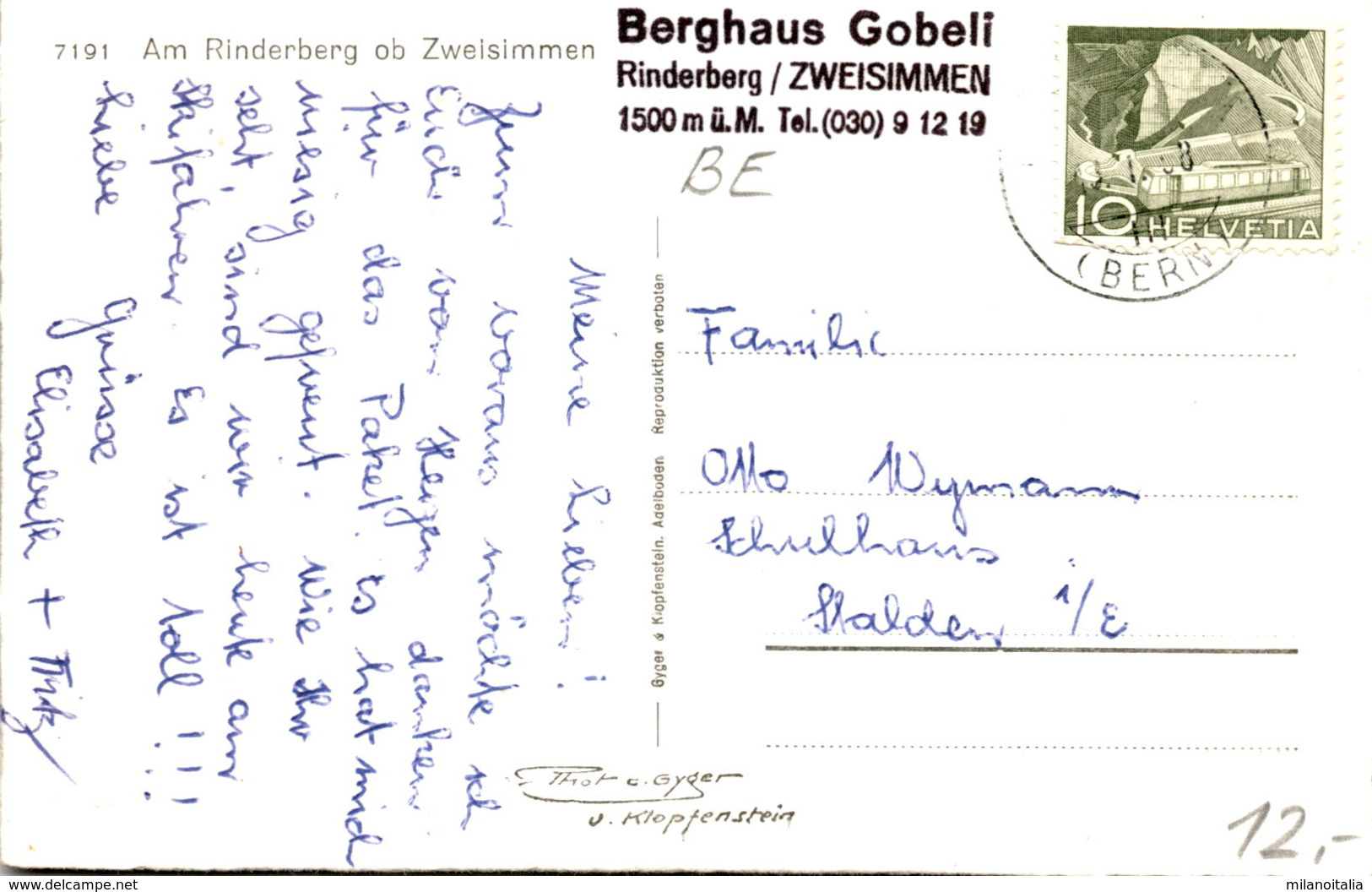 Am Rinderberg Ob Zweisimmen (7191) * 13. 7. 1958 - Sonstige & Ohne Zuordnung