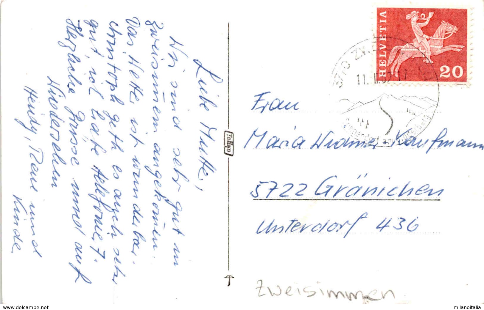 Hotel In Zweisimmen * 11. 2. 1969 - Zweisimmen