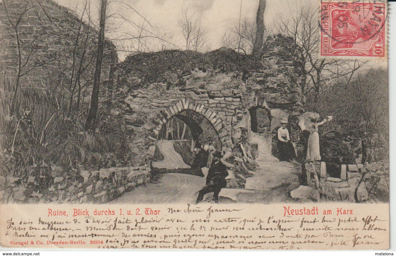 ALLEMAGNE THURINGE NEUSTADT AM HARZ RUINE BLICK DURCHS I.U.2. THOR  PRECURSEUR - Neustadt / Orla