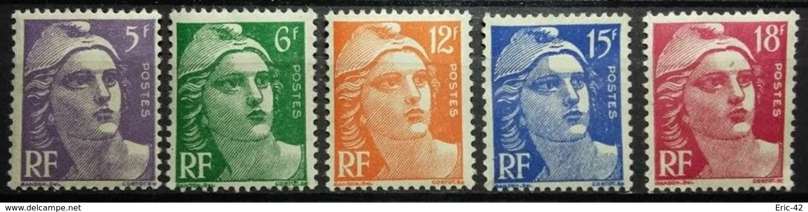 FRANCE Yv N°883 à 887 Marianne De Gandon (5 Valeurs) Neuf* MH - Unused Stamps