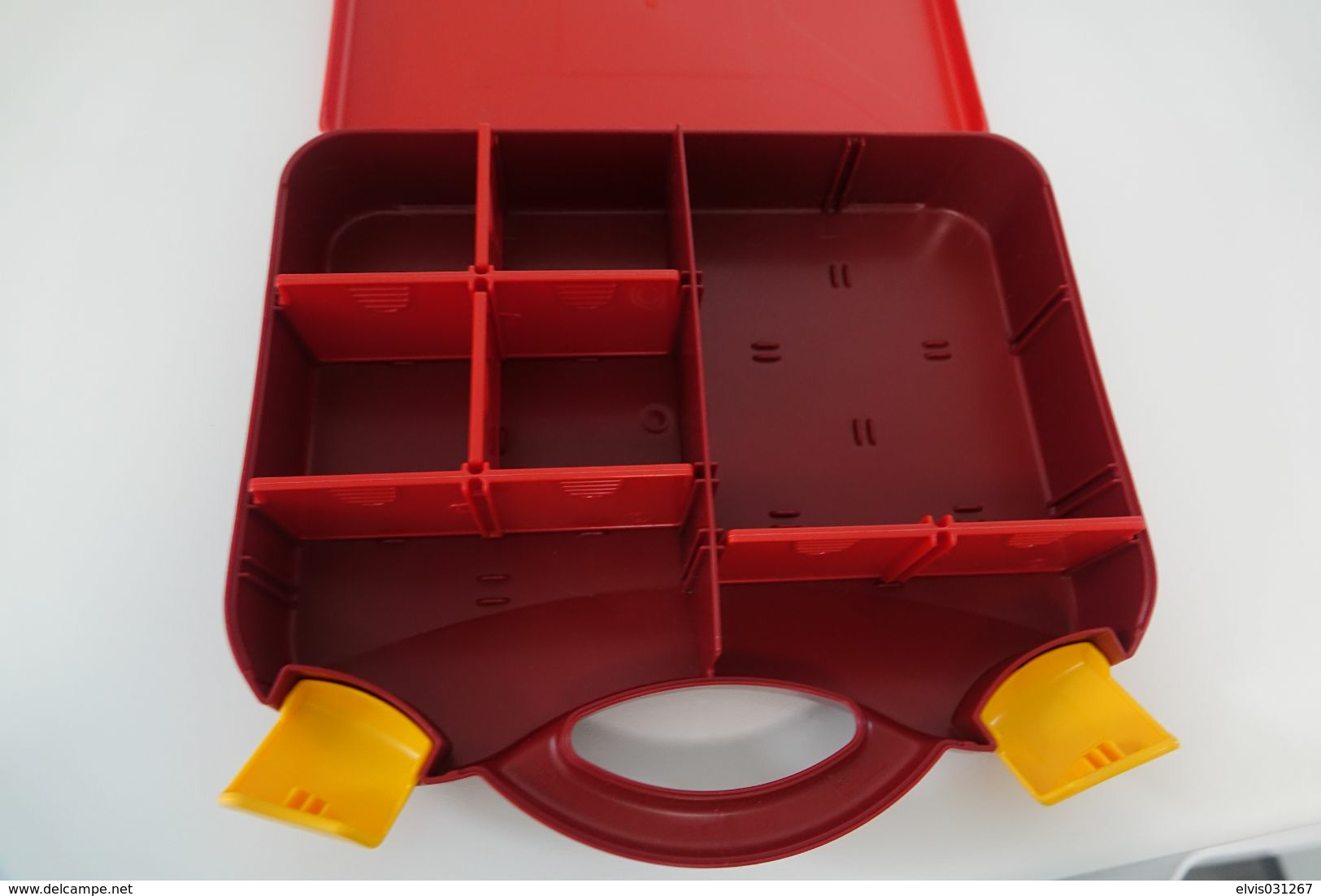 LEGO - 759528c03 - Storage Case With Rounded Corners And Red Lid, Yellow Latches - Original Lego 2015 - Vintage - Catalogues