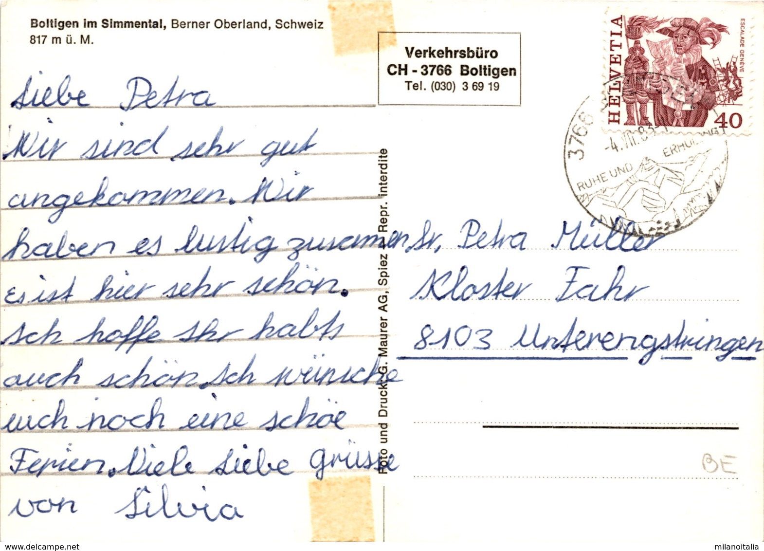 Boltigen In Simmental * 4. 7. 1983 - Boltigen