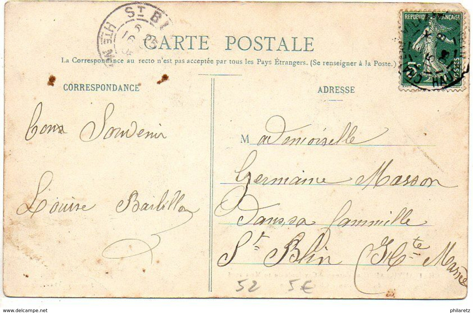 Chateauvillain : Cavalcade Du 29 Mars 1908 - Char Du Charlatan, Char Du Melon (coin Haut-gauche Arrondi) - Chateauvillain