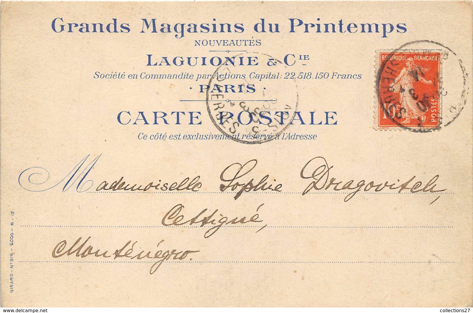 GRANDS MAGASINS DU PRINTEMPS- CORRESPONDANCE- LAGUIONIE ET CiE - Shops