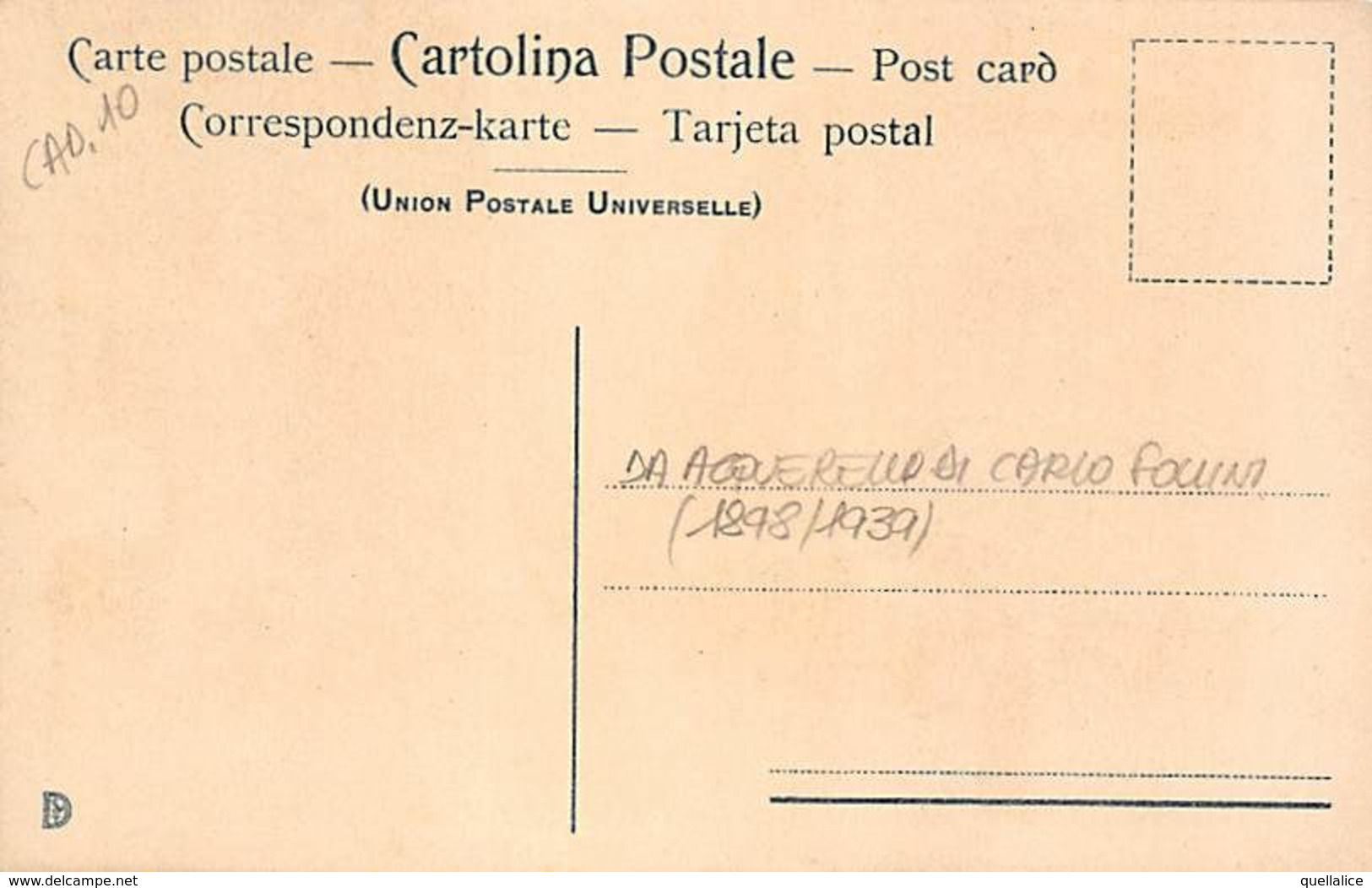 01744 "TORINO - VIA S.TERESA DA P.ZZA S. CARLO-DA ACQUERELLO DI CARLO FOLLINI 1848/1939" ANIMATA. FIRMATA. CART NON SPED - Lugares Y Plazas