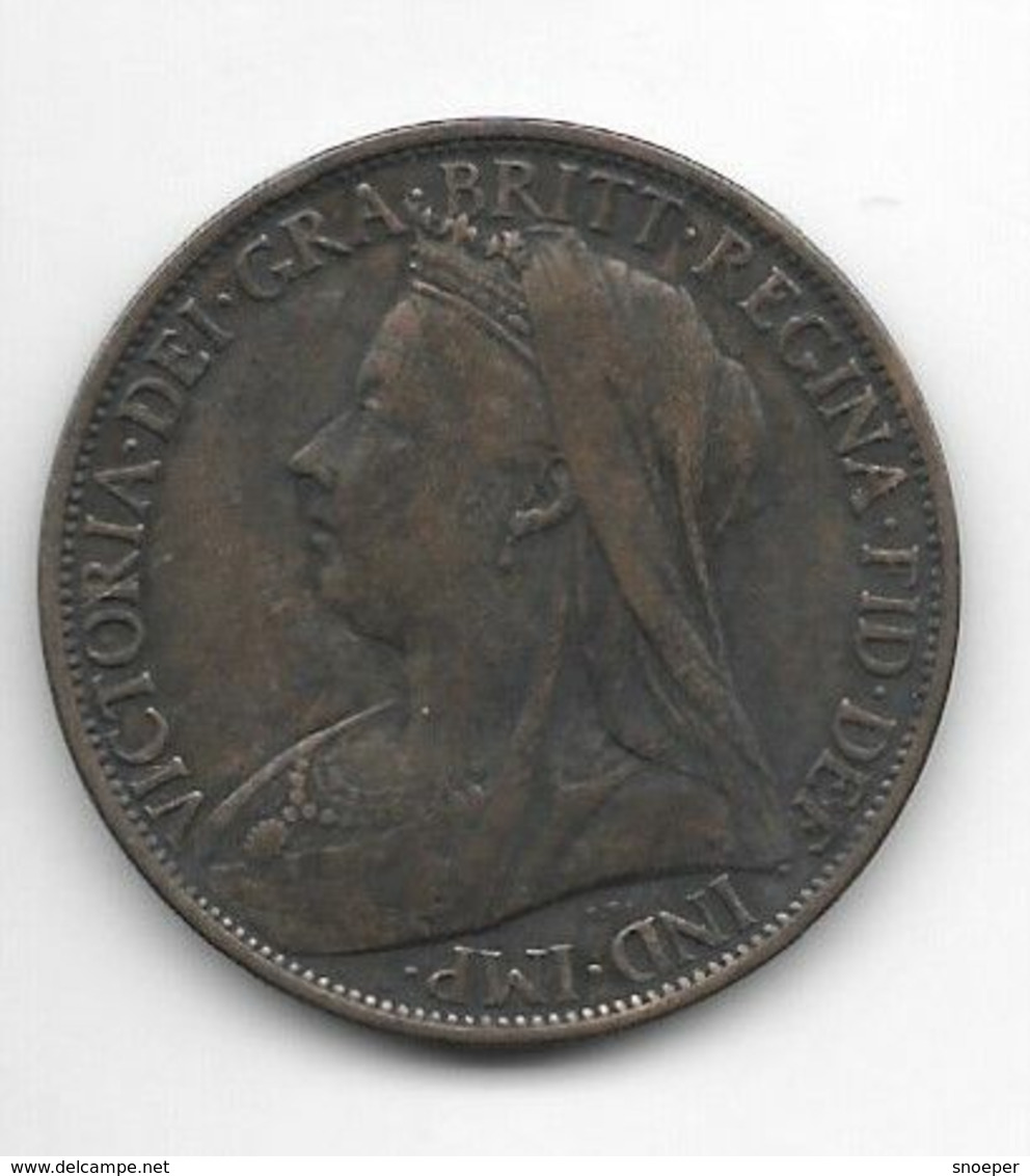 Great Britain 1 Penny 1897  Km 790  Vf - D. 1 Penny