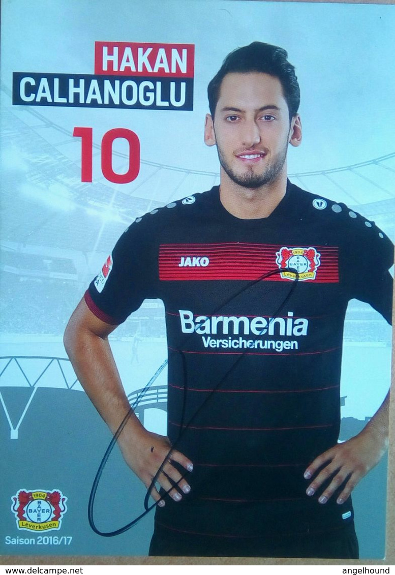 Bayer 04 Hakan Calhanoglu Signed Card - Handtekening