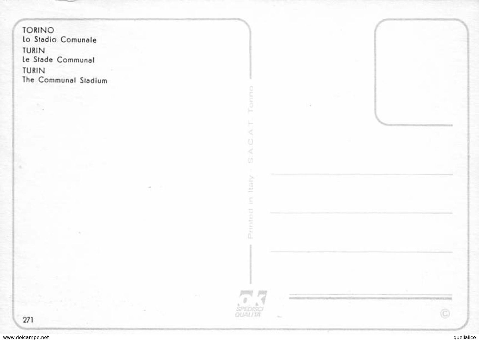 01755 "TORINO - LO STADIO COMUNALE"  ANIMATA, BUS, AUTO.   CART NON SPED - Stades & Structures Sportives