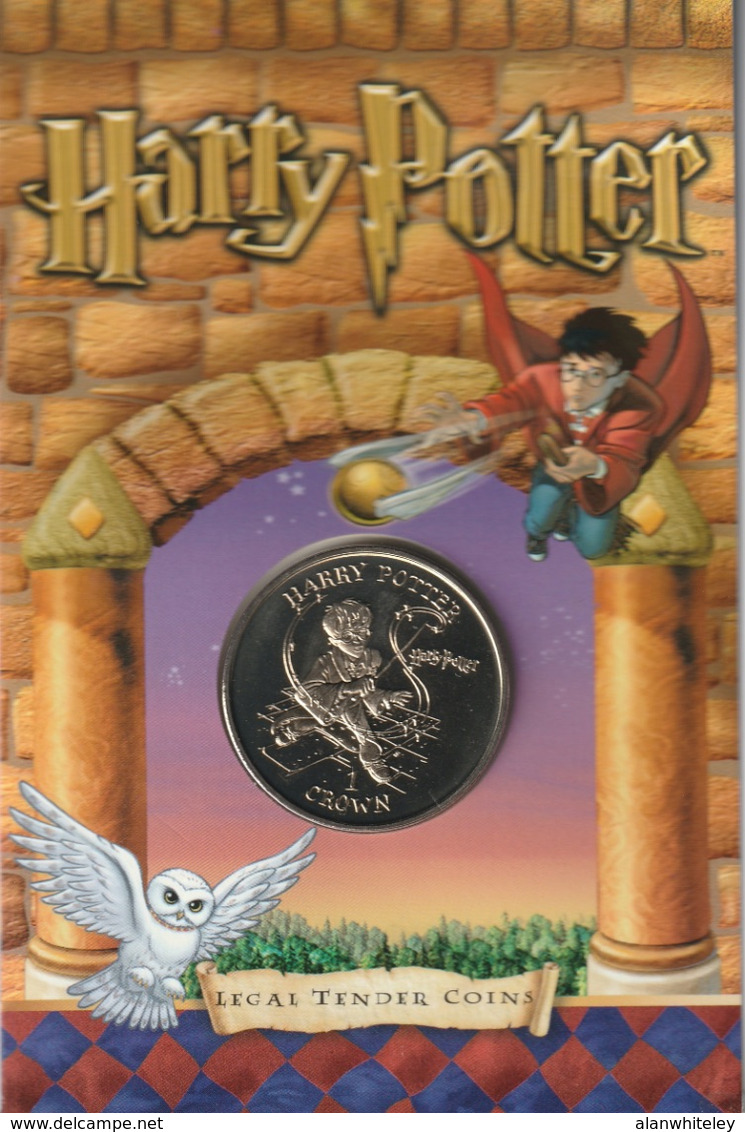 ISLE OF MAN 2001 "Harry Potter" Crown: Single Coin (in Pack) BRILLIANT UNCIRCULATED - Isle Of Man