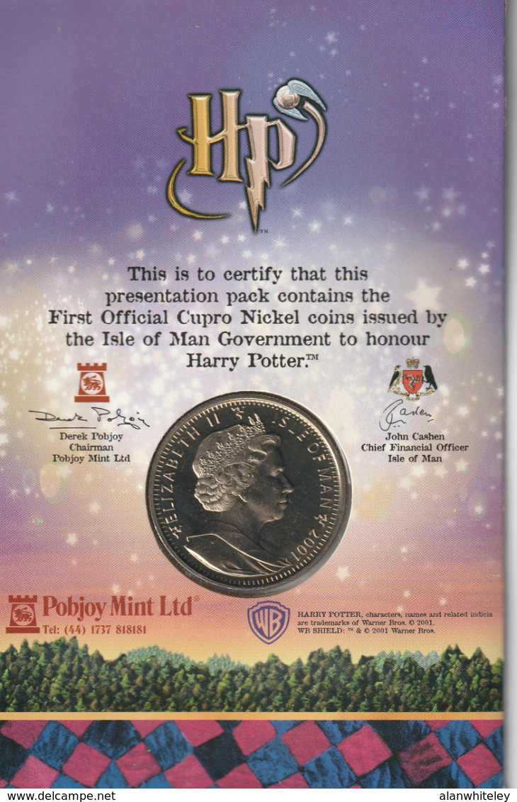 ISLE OF MAN 2001 "Harry Potter" Crown: Single Coin (in Pack) BRILLIANT UNCIRCULATED - Isle Of Man