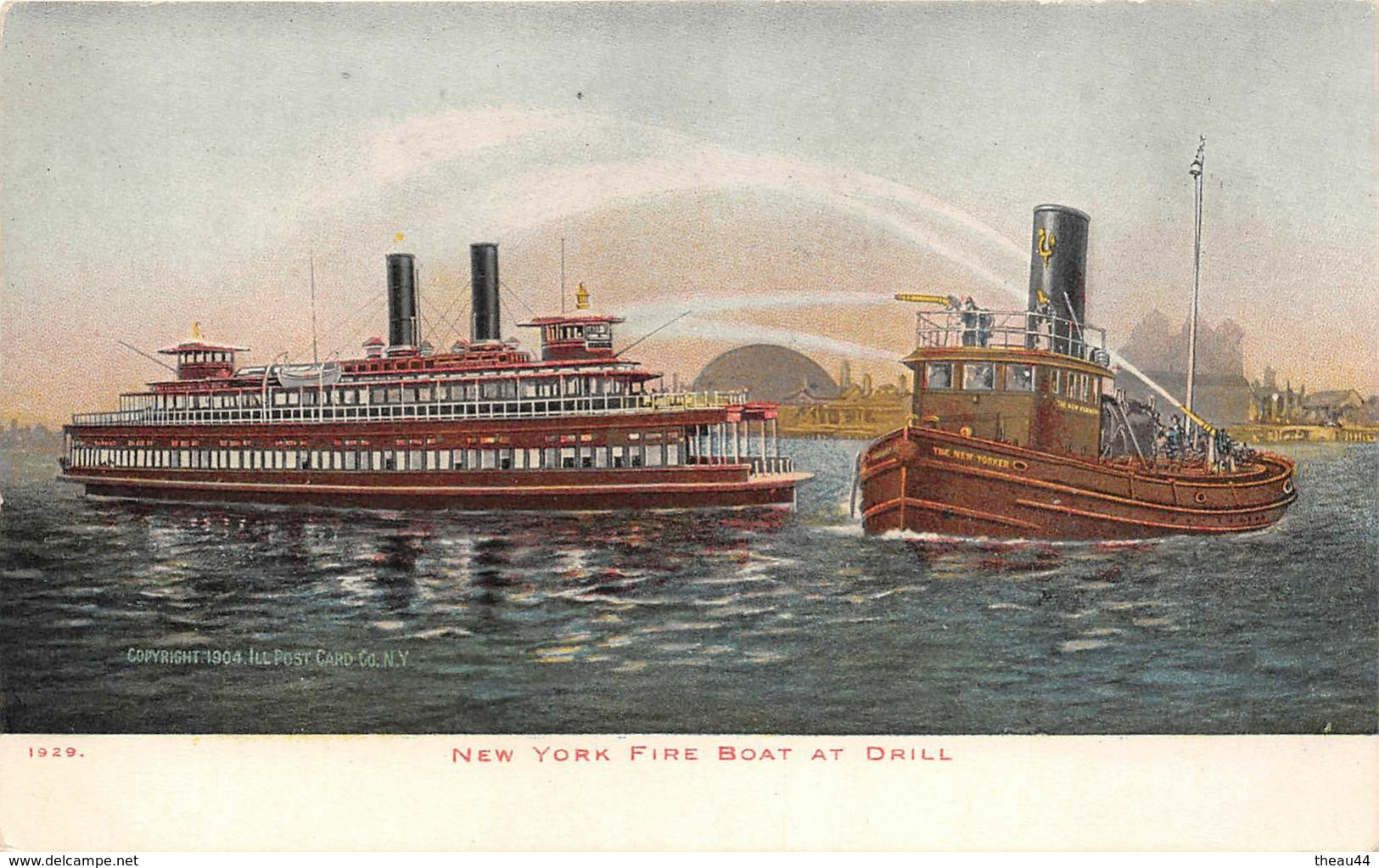 ¤¤   -    ETATS-UNIS   -  NEW YORK Fire Boat At Drill   -  Bateaux   -   ¤¤ - Brooklyn