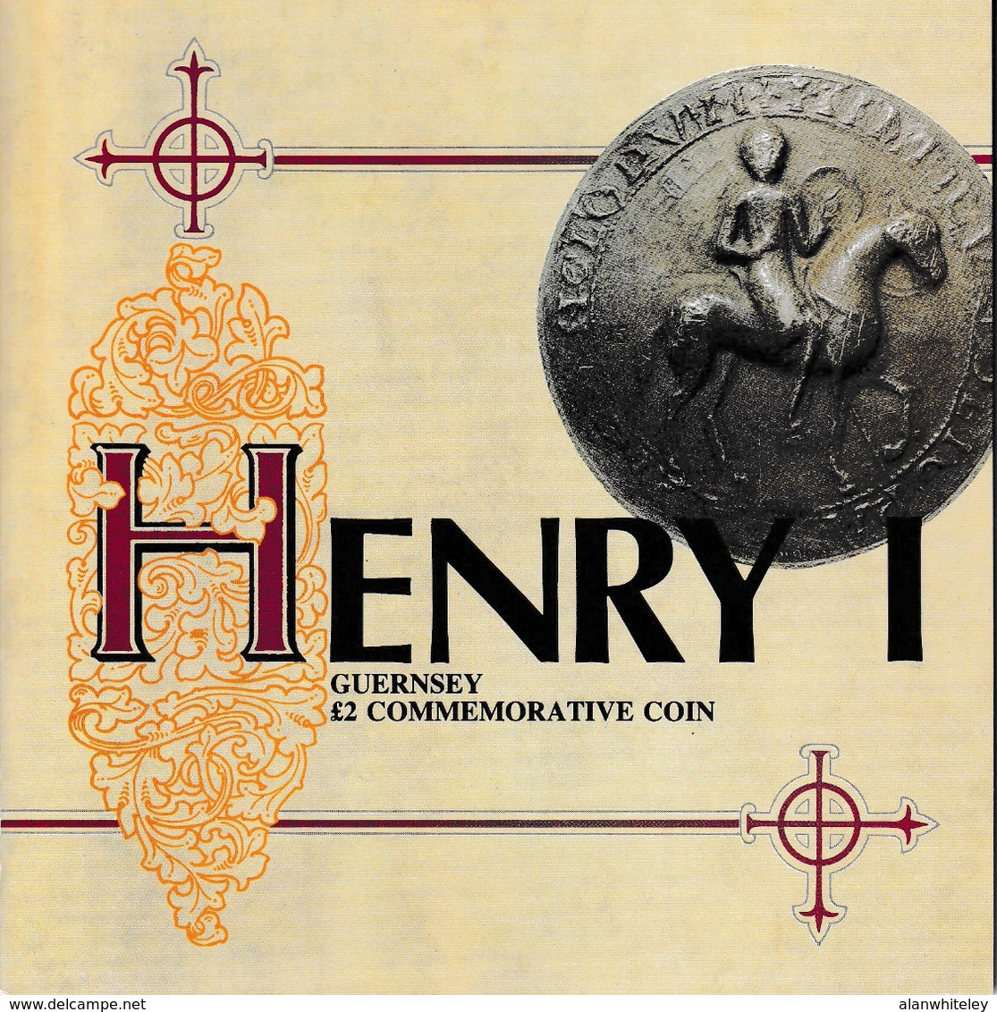 GUERNSEY 1989 GBP2.00 Henry I, Duke Of Normandy: Single Coin (in Pack) BRILLIANT UNCIRCULATED - Guernsey