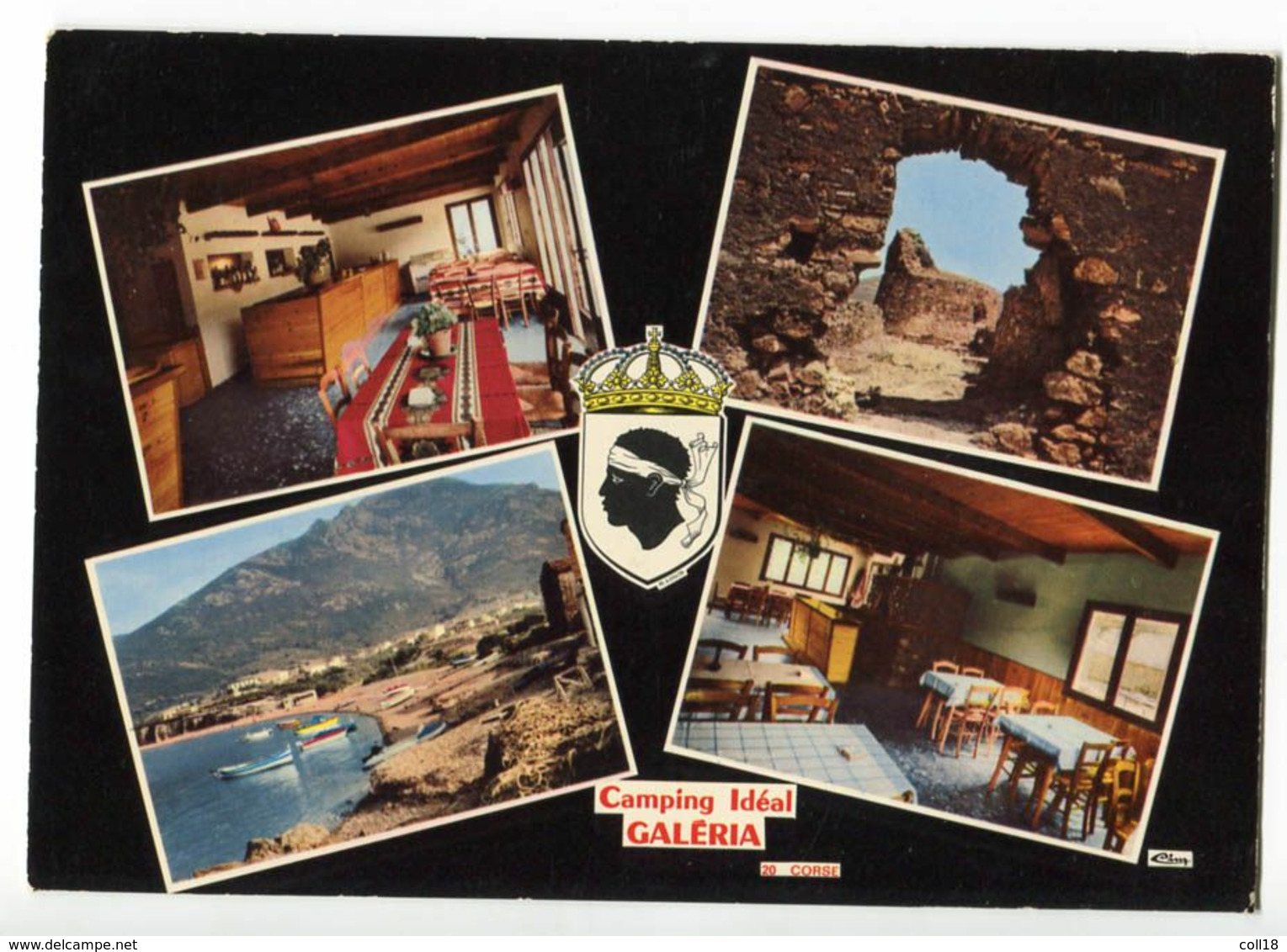 CPM 20 CORSE Camping Idéal GALERIA + Blason - Andere & Zonder Classificatie