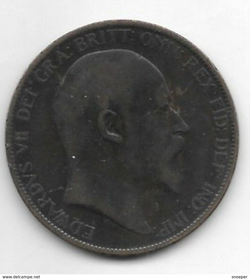*great Britain 1 Penny 1904  Km 794.2 - D. 1 Penny
