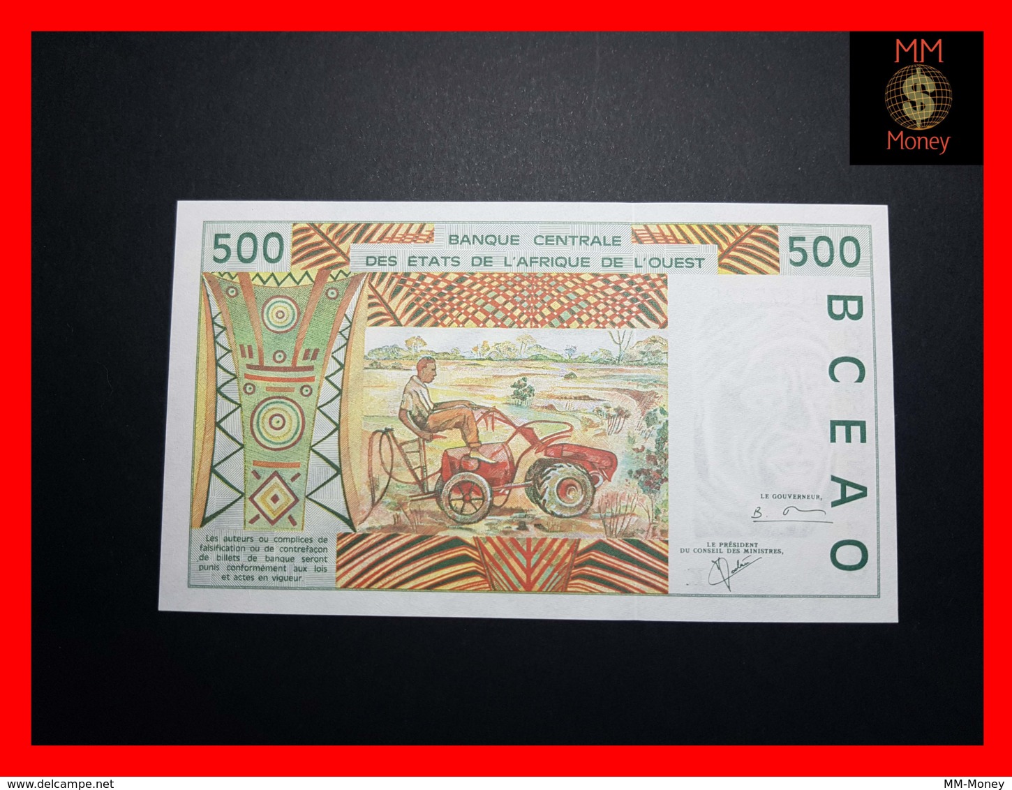 WEST AFRICAN STATES WAS  "K  Senegal"   500 Francs 2000 P. 710 Kk  UNC - West African States