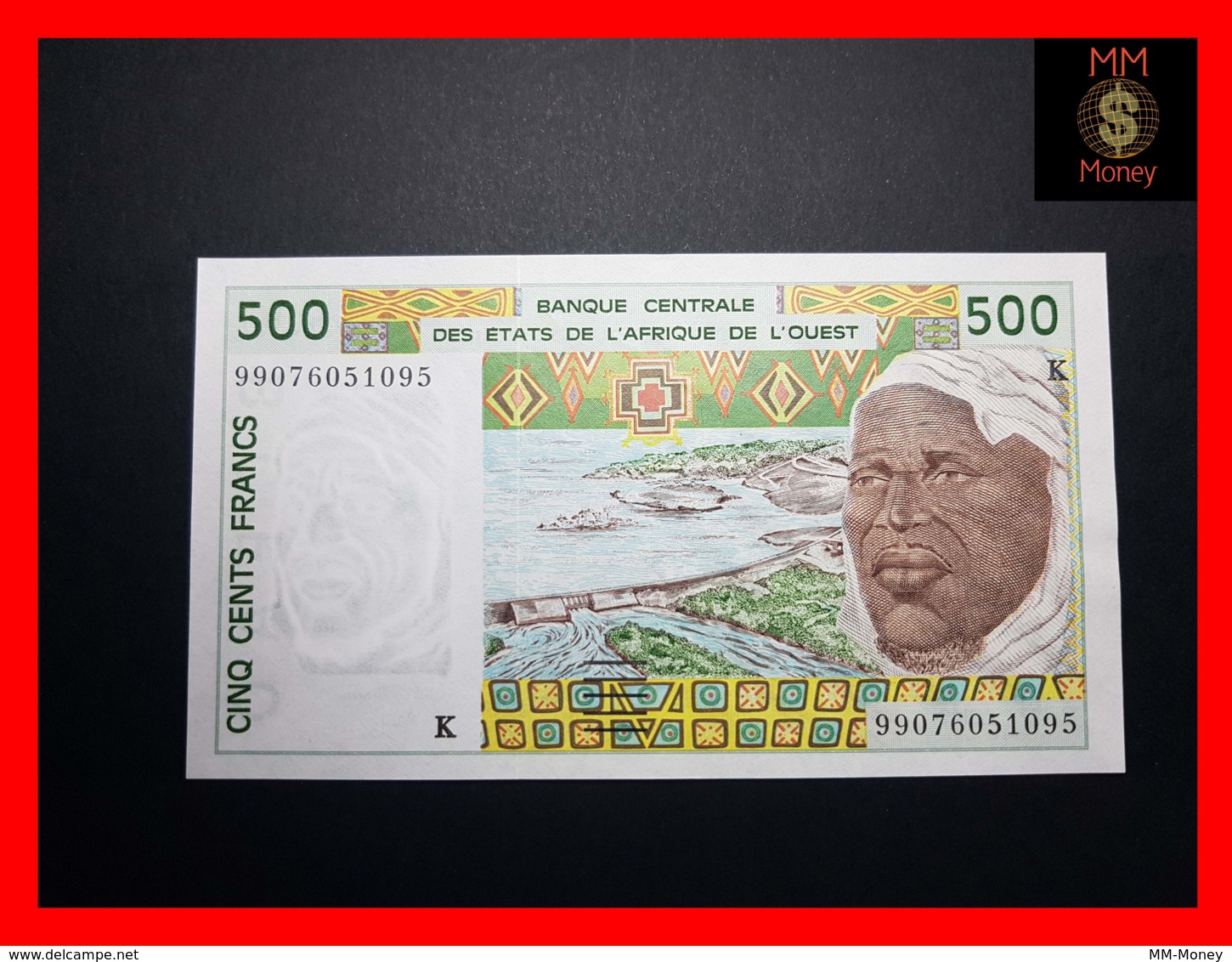 WEST AFRICAN STATES WAS  "K  Senegal"  500 Francs 1999 P. 710 Kj  UNC - West African States