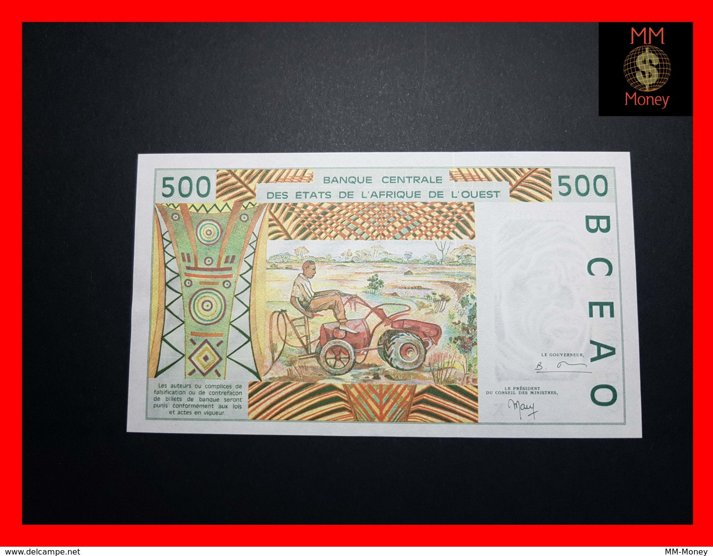 WEST AFRICAN STATES WAS  "K  Senegal"  500 Francs 1999 P. 710 Kj  UNC - West-Afrikaanse Staten