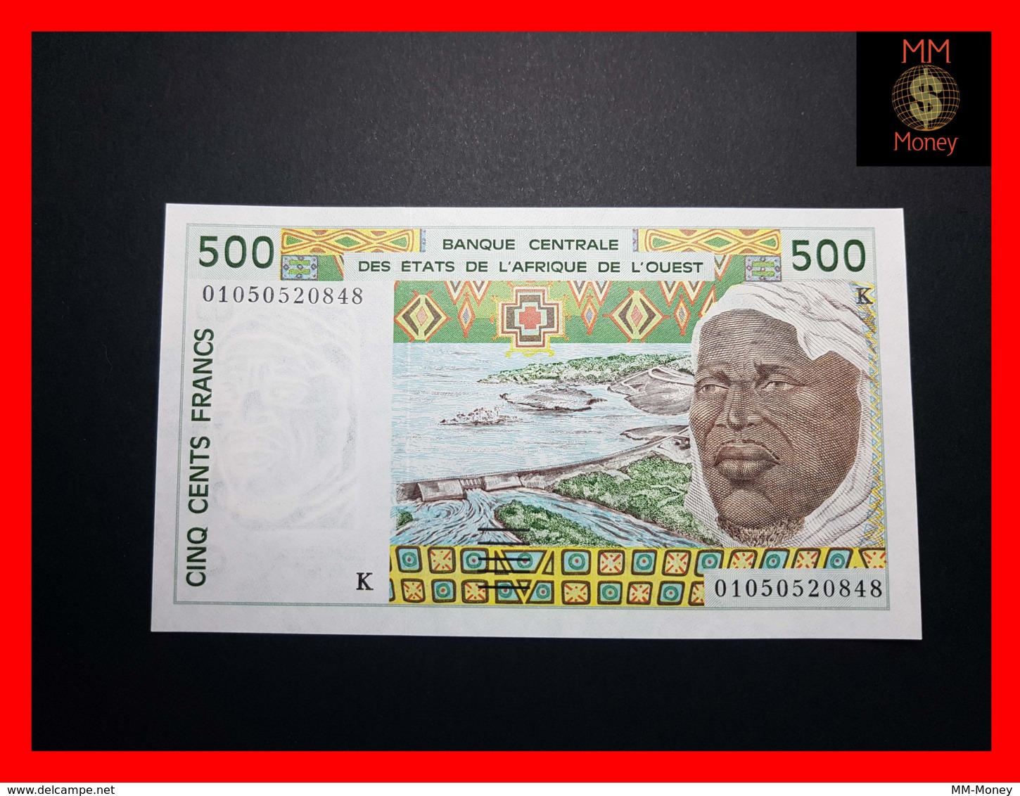 WEST AFRICAN STATES WAS  "K  Senegal"   500 Francs   2001 P. 710 K   UNC - West African States