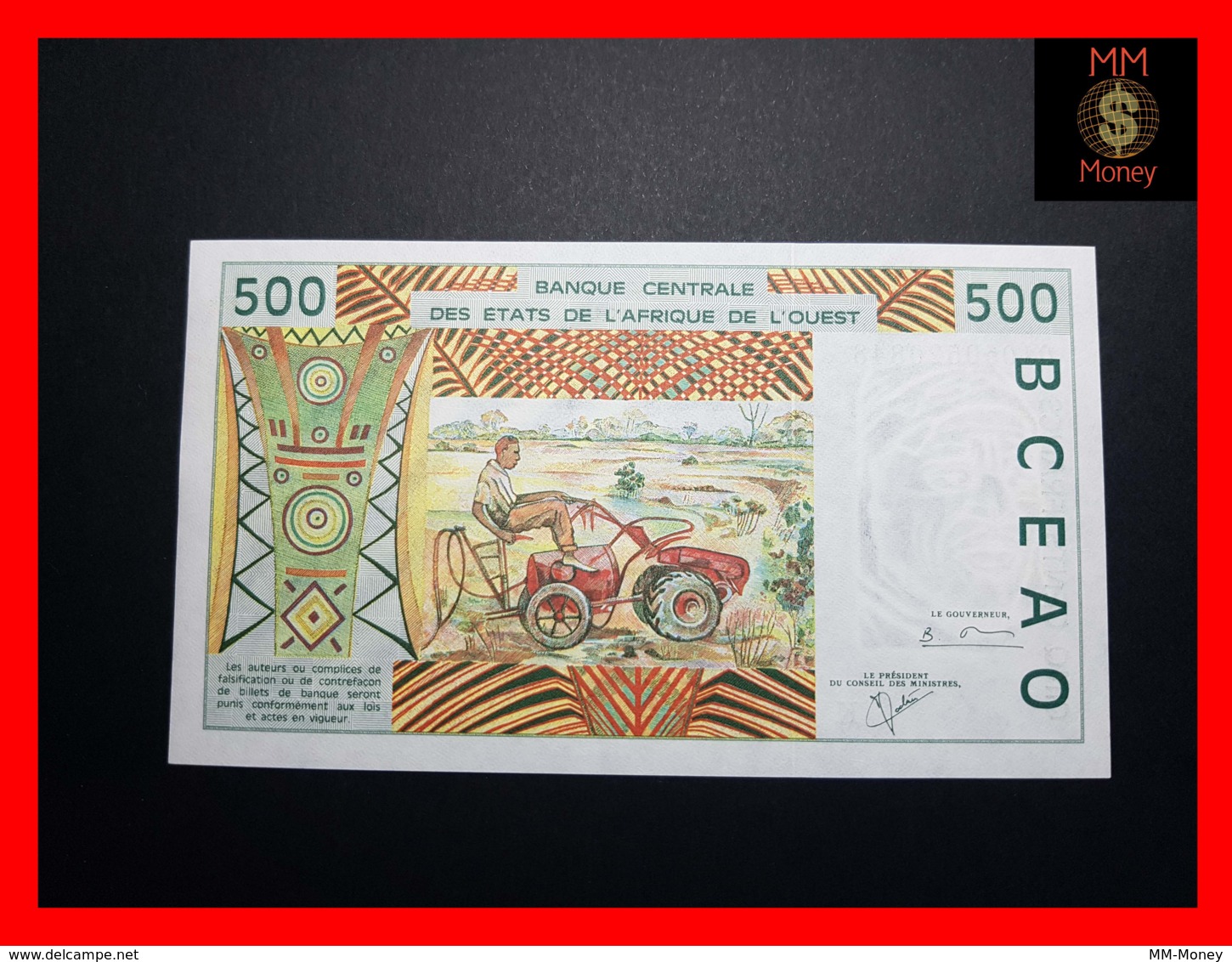 WEST AFRICAN STATES WAS  "K  Senegal"   500 Francs   2001 P. 710 K   UNC - West African States