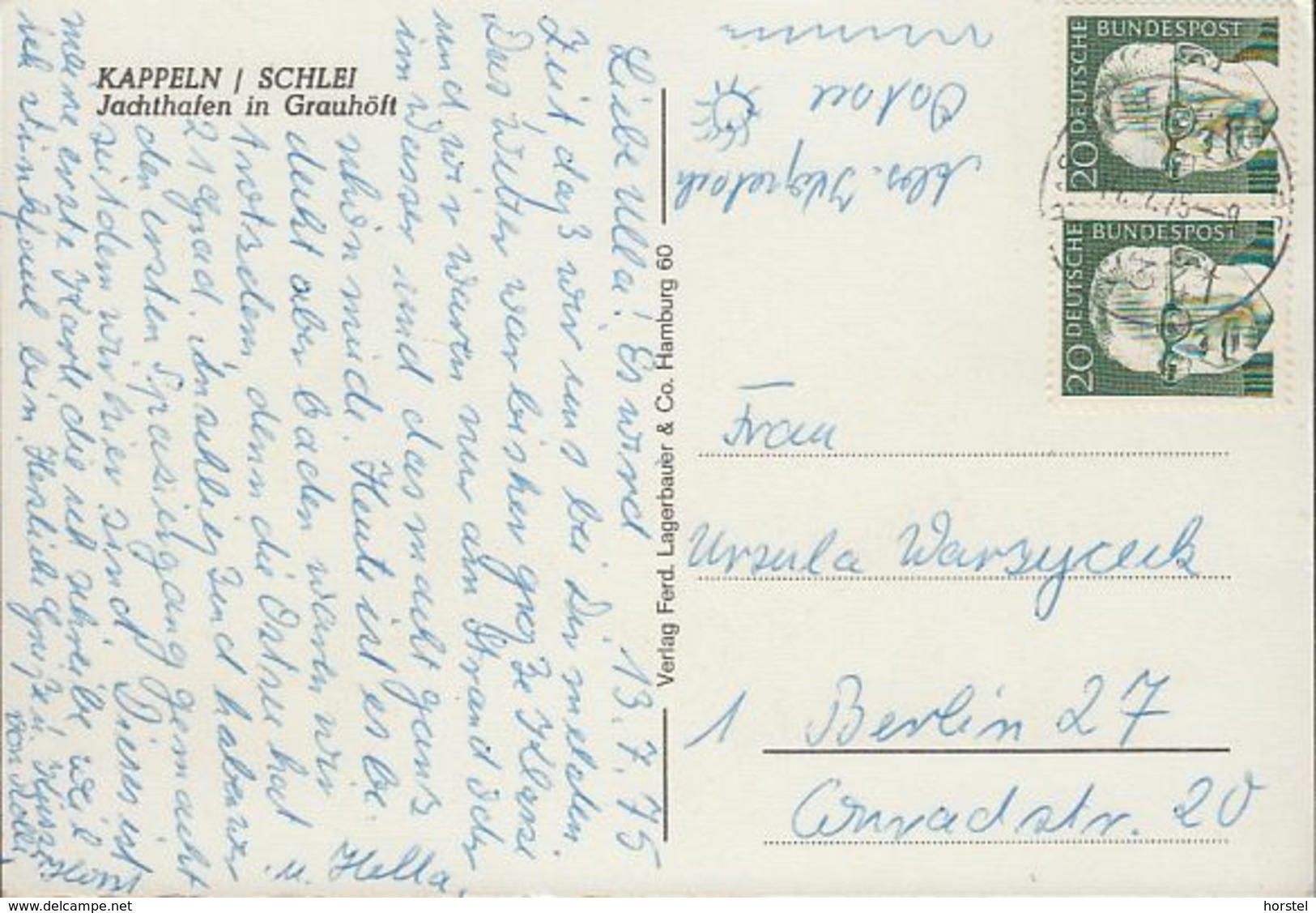 D-24376 Kappeln - Schlei - Jachthafen In Grauhöft - Dampfer - 2x Nice Stamps - Kappeln / Schlei